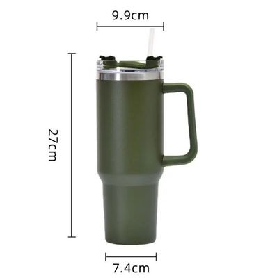 JM-008 Botella de agua aislada de acero inoxidable de doble pared multicolor pastel con mango