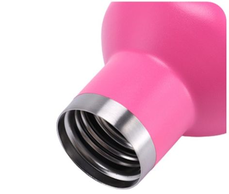Tazas de agua deportivas aisladas de acero inoxidable se mantienen hidratadas en sus viajes