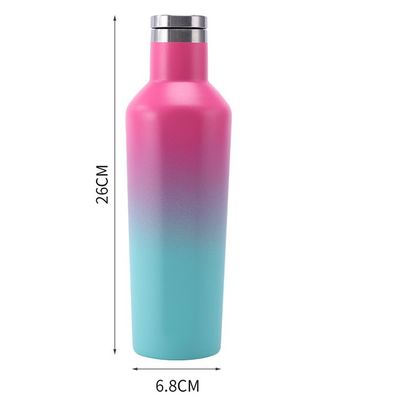 Tazas de agua deportivas aisladas de acero inoxidable se mantienen hidratadas en sus viajes