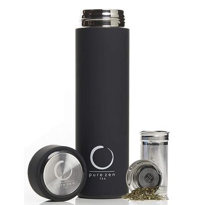 Botellas de vacío de 500 ml de acero inoxidable 304 de doble pared para grabado de logotipo personalizado de té