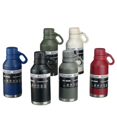 Botella de agua de campamento aislada de acero inoxidable de 40 oz con mango Mantenga sus bebidas frescas