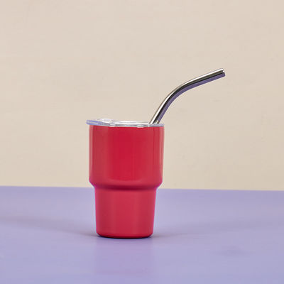 Acero inoxidable 2 oz Shot Glass Tumbler con tapa de paja Mantenga las bebidas calientes o frías 6-12 horas