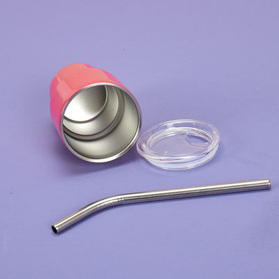 Acero inoxidable 2 oz Shot Glass Tumbler con tapa de paja Mantenga las bebidas calientes o frías 6-12 horas