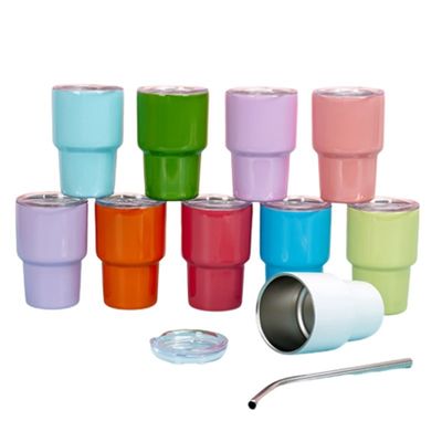 Comemoración de la fiesta Esencial 2 oz Sublimación en blanco Miniatura Tumbler de acero inoxidable