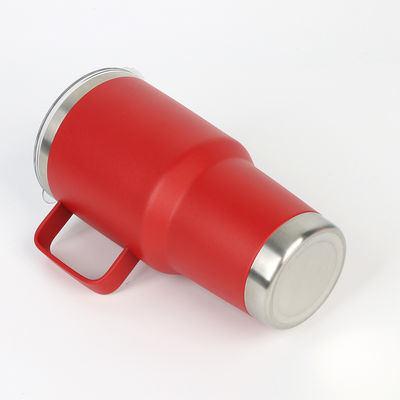 Logotipo personalizado Impreso Copa de paja 30oz Tumbler de acero inoxidable para viajes al aire libre duraderos