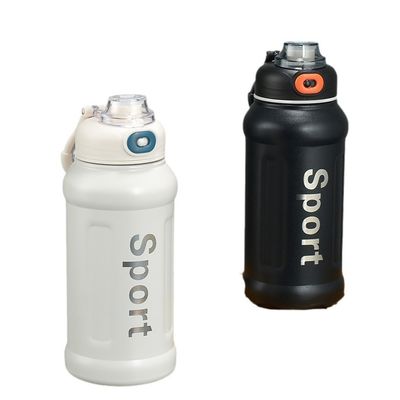 Viajes al aire libre 850ML Taza aislante de acero inoxidable con paja y gran capacidad