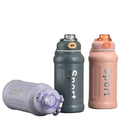 850 ml de diseño deportivo de vacío aislado de acero inoxidable taza térmica con mango y paja