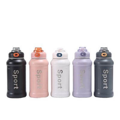 850 ml de diseño deportivo de vacío aislado de acero inoxidable taza térmica con mango y paja