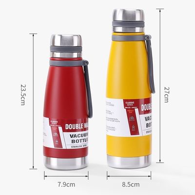 Botella de agua exterior de acero inoxidable con logotipo personalizado y aislamiento duradero