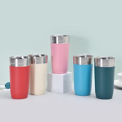 500 ml de capacidad Taza de café portátil de acero inoxidable para café personalizado en movimiento