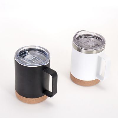 Botellas de vacío Termósidos Populares Tazas de viaje de acero inoxidable de doble pared con fondo de corcho