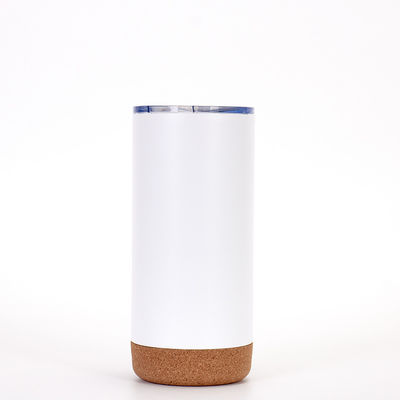 Botellas de vacío Termósidos Populares Tazas de viaje de acero inoxidable de doble pared con fondo de corcho