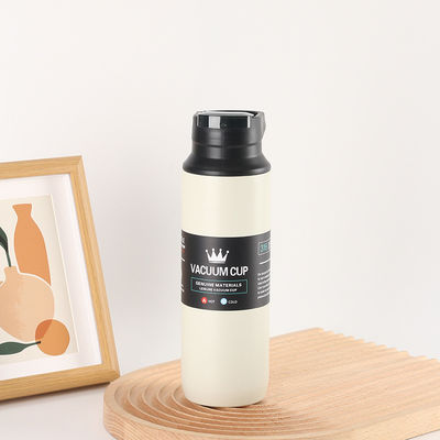 Taza de vidrio de acero inoxidable de gran capacidad de color personalizado para deportes al aire libre
