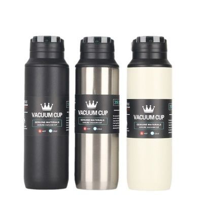 Taza de vidrio de acero inoxidable de gran capacidad de color personalizado para deportes al aire libre