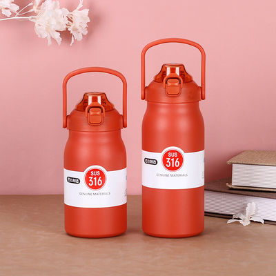 Botella de agua exterior con mango portátil y tapa de rebote acepta colores personalizados