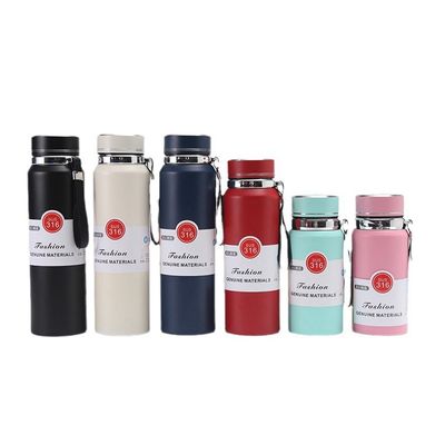 Botella de agua aislada 600ml/800ml/1000ml Display de temperatura LED Logotipo personalizado Camping