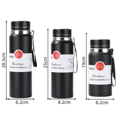 Botella de agua aislada 600ml/800ml/1000ml Display de temperatura LED Logotipo personalizado Camping
