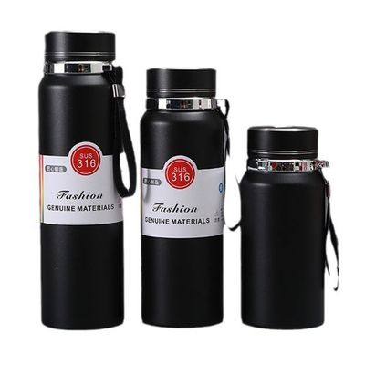 Flasca térmica de vacío inteligente de 600 ml con control de temperatura de acero inoxidable de doble pared