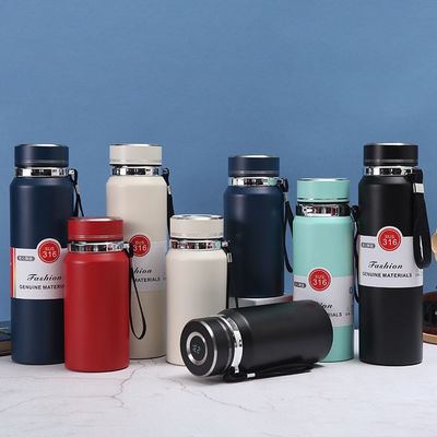 Flasca térmica de vacío inteligente de 600 ml con control de temperatura de acero inoxidable de doble pared