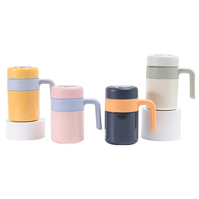Copo térmico de acero inoxidable de doble pared con filtro de té y aislamiento térmico de 12-24 horas