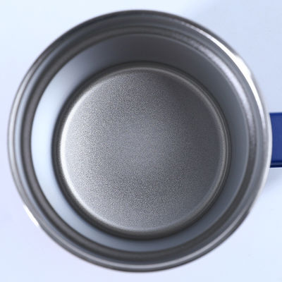 Taza de acero inoxidable de 12 onzas negro mate con fondo de corcho y tapa de cerradura deslizante Perfecto
