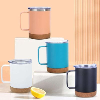 Muestra proporcionada 12 oz de acero inoxidable sublimación cerveza tumbler de café con fondo de corcho