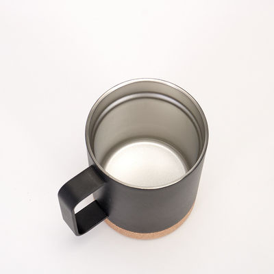 12 oz / 16 oz negro mate de acero inoxidable de corcho fondo de la taza de color personalizado diseño contemporáneo