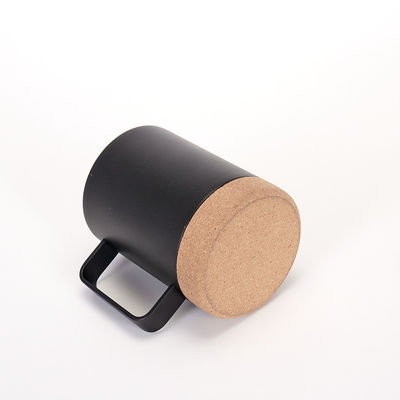12 oz / 16 oz negro mate de acero inoxidable de corcho fondo de la taza de color personalizado diseño contemporáneo