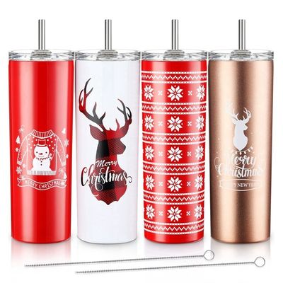 20 oz Sublimación Tumblers Oportunidad Regalos Logotipo personalizado Bolsa de Navidad Taza de café