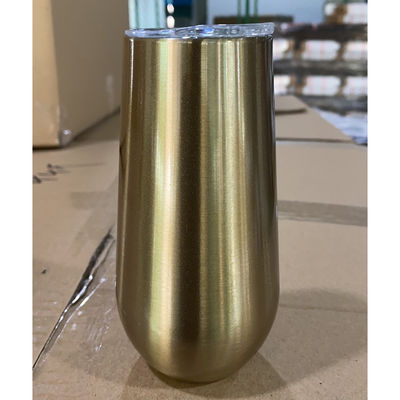 En stock 6oz Flautas de champán sin tallo Tumbler 10oz Niños Sublimación Taza de café Vacuo Tazas aisladas
