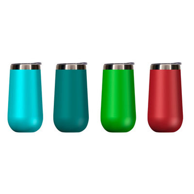 Viajes al aire libre 10 oz de acero inoxidable de vino tumbler de doble pared de vacío aislado taza