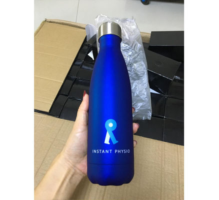 Botella de cola de acero inoxidable 304 de 18 oz para deportes Botella de vacío de agua recubierta en polvo