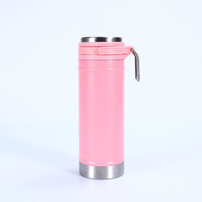 Color personalizado Botella de agua térmico de acero inoxidable de doble pared de 750 ml con mango