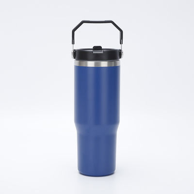 Estilo de diseño minimalista 30 oz de vacío aislado sin BPA con termostato de paja
