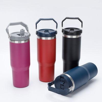 Acero inoxidable Flip Straw Tumbler 30 oz Capacidad libre de BPA Color mate Popular elección