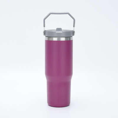Acero inoxidable Flip Straw Tumbler 30 oz Capacidad libre de BPA Color mate Popular elección