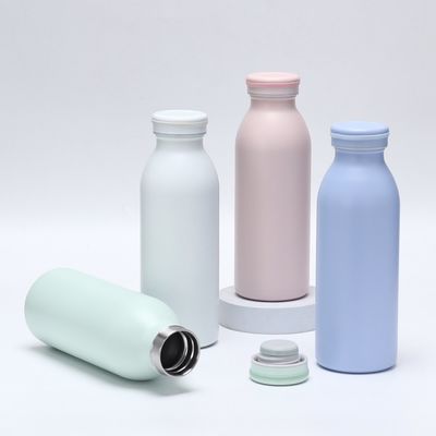 Botella de agua de acero inoxidable con pintura de caucho suave 350 ml/600 ml de doble pared aislada