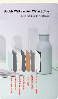 Botella deportiva de acero inoxidable aislada de doble pared de 350 ml/600 ml con logotipo personalizado
